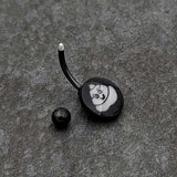Black Glow in the Dark Poop Belly Ring by Onyx O
