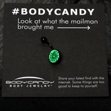 Black Glow in the Dark Heart Spider Web Belly Ring by Onyx O