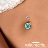 Bunny and Crossbones Belly Ring by Onyx O