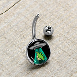 Alien UFO Dinosaur Abduction Belly Ring by Onyx O