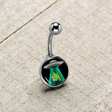 Alien UFO Dinosaur Abduction Belly Ring by Onyx O