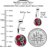 Blossom Creation Vibrant Bloom of Flowers Belly Ring by Onyx O