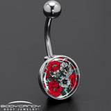 Blossom Creation Vibrant Bloom of Flowers Belly Ring by Onyx O