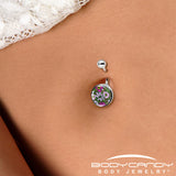Blossom Creation Paradise of Pink Flowers Belly Ring by Onyx O