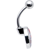 Christmas Peace Love Santa Belly Ring by Onyx O