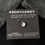 Christmas Peace Love Santa Belly Ring by Onyx O