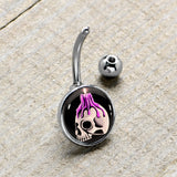 Burning Skull Candle Belly Ring by Onyx O