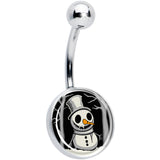Christmas Holiday Spooky Snowman Belly Ring by Onyx O