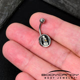 Christmas Holiday Spooky Snowman Belly Ring by Onyx O