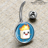 Burning Marshmallow Belly Ring by Onyx O