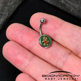 Christmas Holiday Zombie Gingergread Man Belly Ring by Onyx O