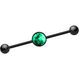14G Black Glow in the Dark Full Moon Industrial Barbell 37mm