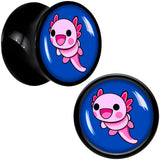 Adorable Axolotl Black Acrylic Saddle Plug Set by Onyx O