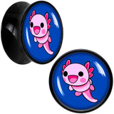 Adorable Axolotl Black Acrylic Saddle Plug Set by Onyx O