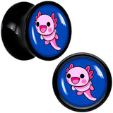Adorable Axolotl Black Acrylic Saddle Plug Set by Onyx O