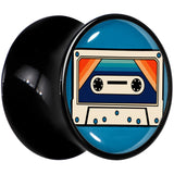 Black Acrylic Retro Cassette Double Flare Plug Set by Onyx O