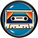 Black Acrylic Retro Cassette Double Flare Plug Set by Onyx O