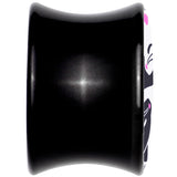 Black Acrylic Cute Kitty Cat Yin Yang Double Flare Plug Set by Onyx O