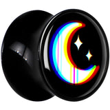 0G Chromatic Moon Black Acrylic Saddle Plug Set by Onyx O