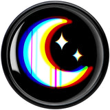 0G Chromatic Moon Black Acrylic Saddle Plug Set by Onyx O