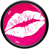 Black Acrylic Red Hot Lips Double Flare Plug Set by Onyx O