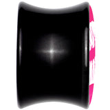 Black Acrylic Red Hot Lips Double Flare Plug Set by Onyx O