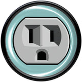 0G Frowning Plug OutletBlack Acrylic Saddle Plug Set by Onyx O