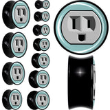 0G Smiling Plug Outlet Black Acrylic Saddle Plug Set by Onyx O