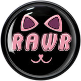 0G RAWR Kitty Cat Black Acrylic Saddle Plug Set by Onyx O