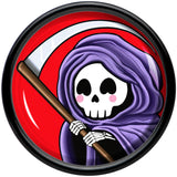 Black Acrylic Grim Reaper Double Flare Plug Set by Onyx O