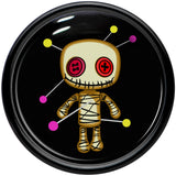 0G Voodoo Doll Black Acrylic Saddle Plug Set by Onyx O
