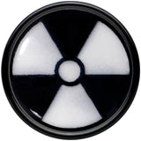 Black Acrylic Radioactive Glow in the Dark Double Flare Plug Set by Onyx O