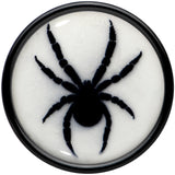 Black Acrylic Widow Spider Glow in the Dark Double Flare Plug Set by Onyx O