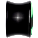 Black Acrylic Widow Spider Glow in the Dark Double Flare Plug Set by Onyx O