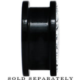 Black Acrylic Custom Photo Gem Screw Fit Plug - buy 2 for a pair
