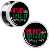 Christmas Merry and Bright Screw Fit Plug Set Sizes 6mm to 20mm