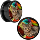 Anodized Black Titanium Custom Photo Screw Fit Plug - buy 2 for a pair