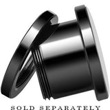 Anodized Black Titanium Custom Photo Screw Fit Plug - buy 2 for a pair