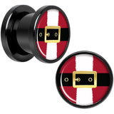 Christmas Santa Suit Black Screw Fit Plug Set Sizes 5mm to 20mm