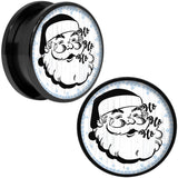 Christmas Retro Santa Ho Ho Ho Black Screw Fit Plug Set Sizes 5mm to 20mm