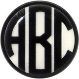 Black Glow in the Dark Custom Initial Screw Fit Plug Set - buy 2 for a pair