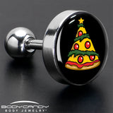 Christmas Holiday Pizza Tree Tragus Cartilage Earring by Onyx O