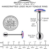 Adorable Axolotl Barbell Tongue Ring by Onyx O