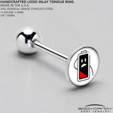 Battery Empty Barbell Tongue Ring by Onyx O