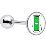 Battery Full Barbell Tongue Ring by Onyx O