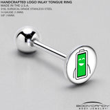 Battery Full Barbell Tongue Ring by Onyx O