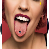 Black Glow in the Dark Holiday Christmas Tree Tongue Ring by Onyx O