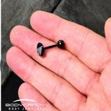 Black Glow in the Dark Holiday Christmas Tree Tongue Ring by Onyx O