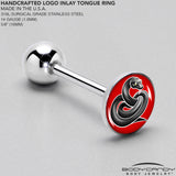 Black Snake Barbell Tongue Ring by Onyx O
