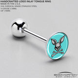 Bunny and Crossbones Barbell Tongue Ring by Onyx O